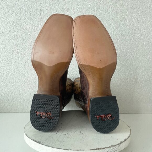 NEW Rod Patrick Mens Cowboy Boots 14.5A Perro Loco Brown Western Square Toe - Picture 9 of 13